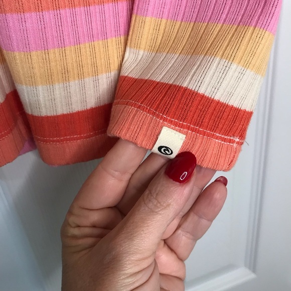 Rip Curl Orange Pink Fitted Tank Top - Picture 4 of 5